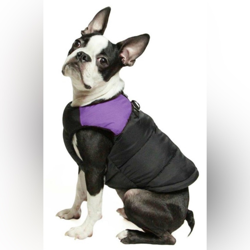 Gooby Dog Full Zip Padded Vest Winter Coat, Warm Jacket Jacket w/hat - Picture 1 of 16
